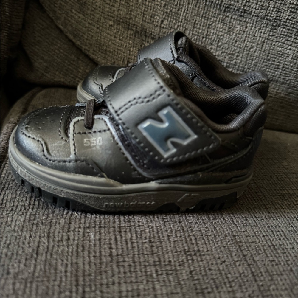 New Balance 550 Black Sneakers with Velcro ✨